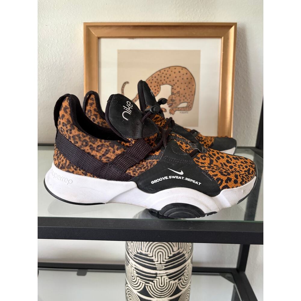 Nike SuperRep Groove Leopard Print Training Shoes Womens 7